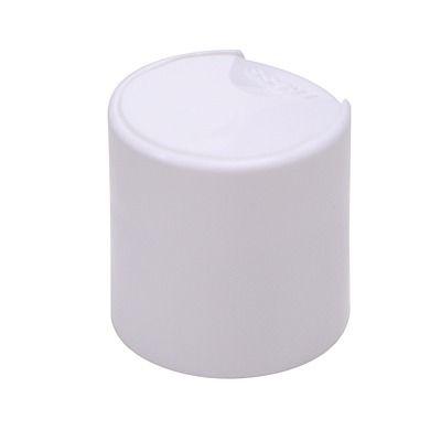 24-410 White Smooth Disc Top Plastic Cap - 0.308